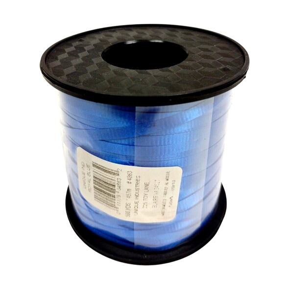 Unique 500 YDS Royal Blue Crimped Curling Ribbon Party Supply Sealed New - Picture 1 of 5
